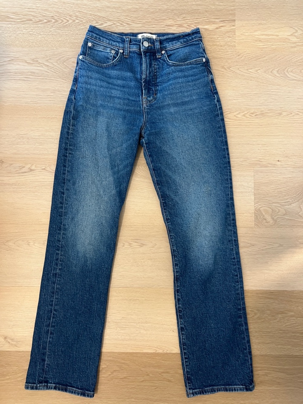 Madewell 90's High rise Straight Jean Dark Blue
